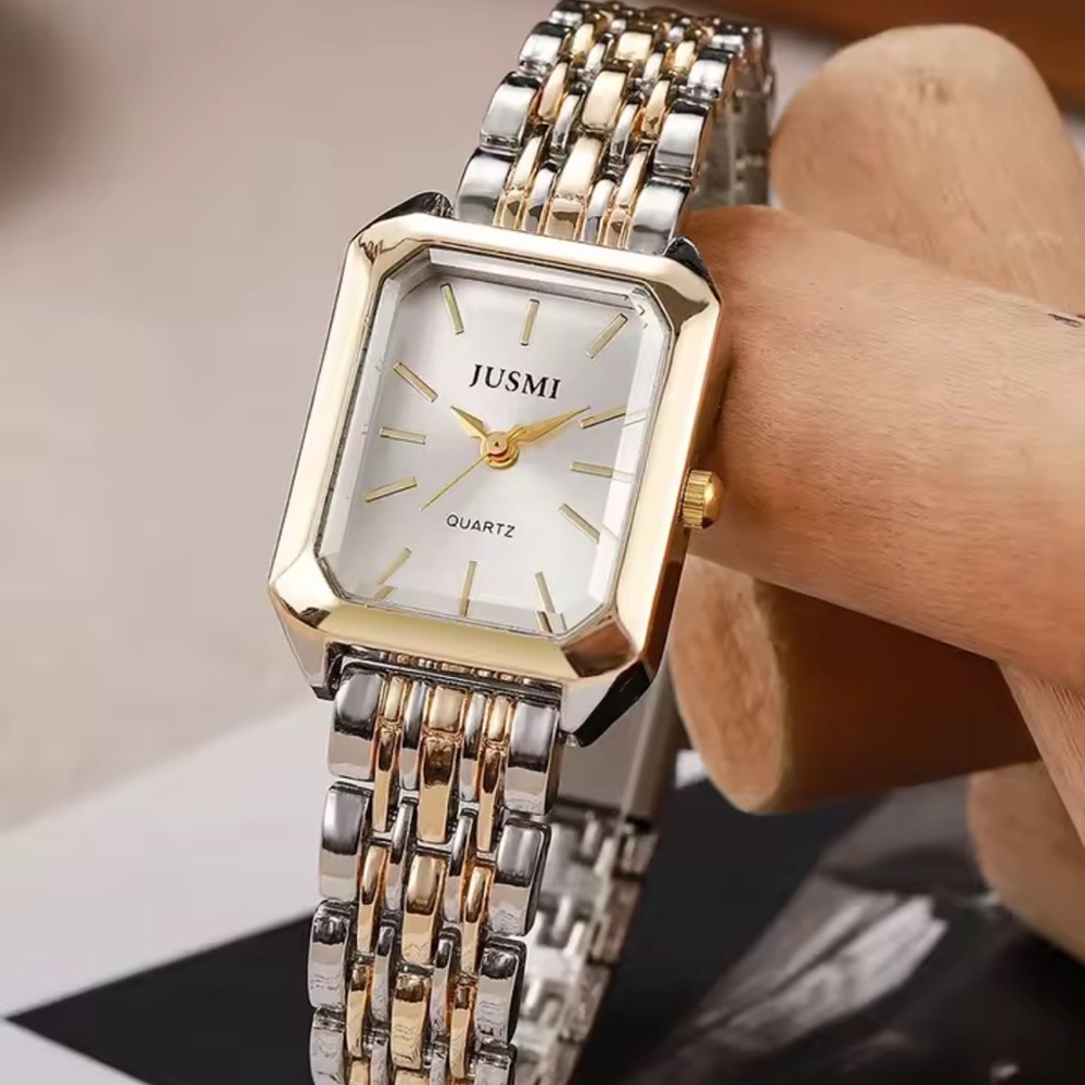 Women's Gold and Silver Watch
Quartz Watch – White Dial ✨ - Picture 11 of 17